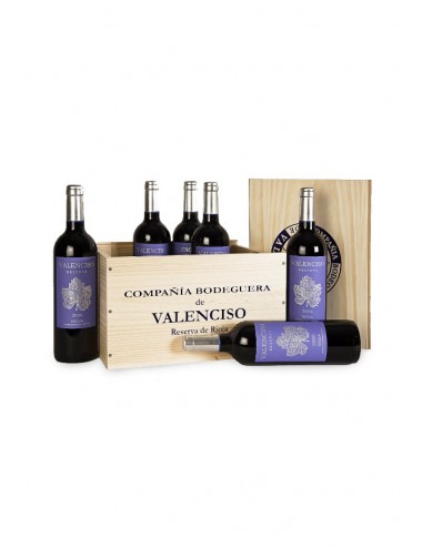 Caja madera 6 botellas...